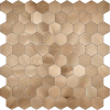 Oppio XL Geborsteld Brons HEXAGON - Zelfklevend Mozaiek 291x286x4mm