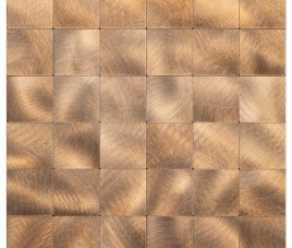 Oppio XL Geborsteld Brons - Grote blokken - Zelfklevend Mozaiek 305x305x4mm