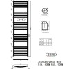 120x60 cm - 794 Watt - Oppio Handdoekradiator - Antraciet