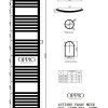 160x60 cm - 1072 Watt - Oppio Handdoekradiator - Chroom