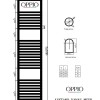 180x60 cm - Oppio ECO Digital WiFi Wit (Ral 9016) elektrische handdoekradiator