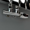 Universele Chrome radiator-aansluitset (midden-onder-haaks) onderblokset