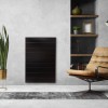 90x100 cm Type 22 - 2934 Watt - ECA Paneelradiator Compact 8 gegroefde voorzijde - Mat Zwart (Ral 9005)