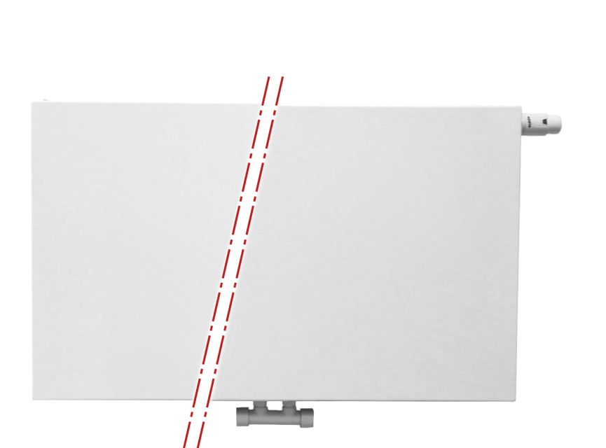 60x80 cm Type 33 - 2546 Watt - ECA Paneelradiator Compact 8 vlakke voorzijde - Wit (Ral 9016)