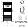 80x50 cm – Oppio ECO Digital WiFi elektrische handdoekradiator – Wit (RAL 9016)
