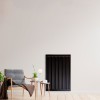 90x120 cm Type 22 - 3521 Watt - ECA Paneelradiator Compact 8 geribbelde voorzijde - Mat Zwart (Ral 9005)