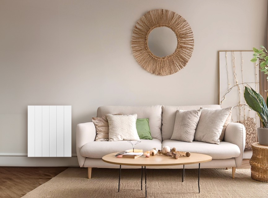 50x50,4 cm - Ambiente elektrische paneelradiator 1000 Watt - Wit (RAL 9016)