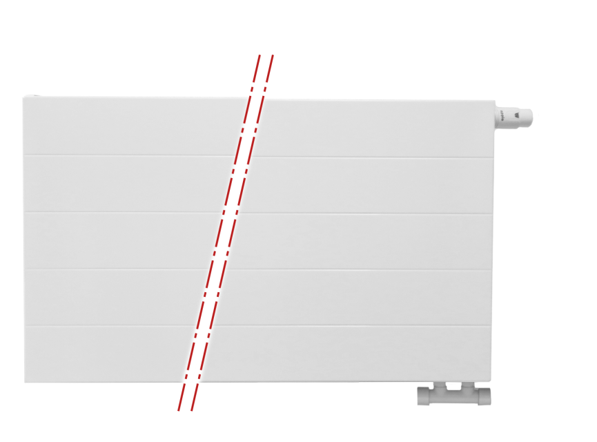 50x80 cm Type 22 - 1492 Watt - Oppio Paneelradiator Compact 6 gegroefde voorzijde - Wit (Ral 9016)