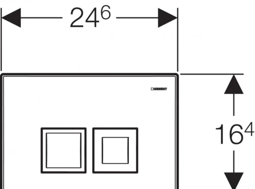Geberit Bedieningsplaat Delta35 glans chroom – 115.135.21.5