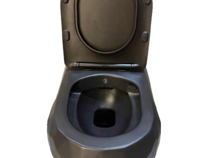 Oppio Diamond Black Wandcloset – Mat Zwart – Rimfree – Met Bidet-functie