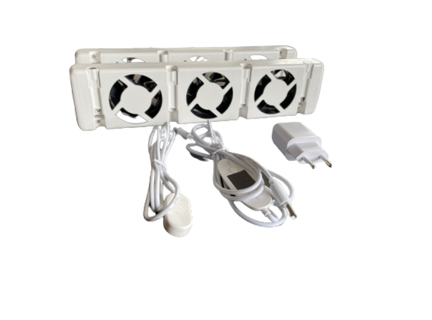 Oppio Radiator ventilator duo set - Universeel,, Magnetisch, Zuinig en Geruisloos