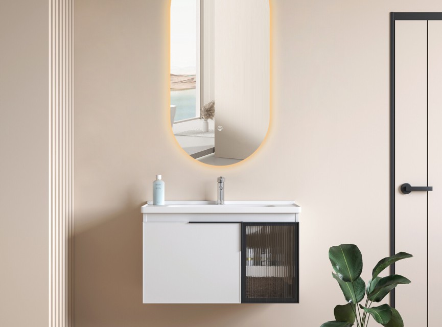 ELLIPS - 40x75 CM ( Randloos ) Toilet / Badkamerspiegel met verlichting