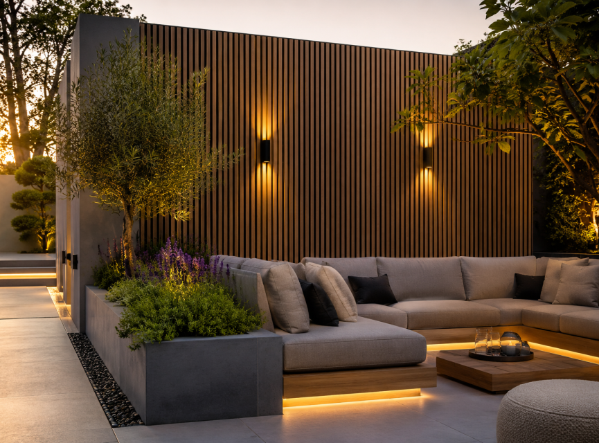 €28 Per Stuk - TEAK - Zwarte strepen - Gevelbekleding – Composiet | 290 x 22 cm | Gevel | Tuin | 3D Houtnerf