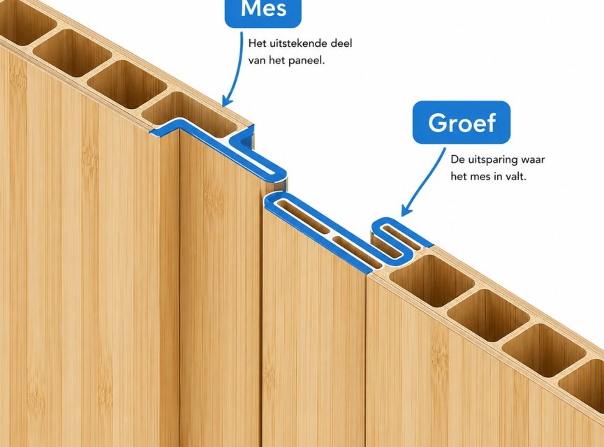 Oppio 120x280x0.8 cm - Metaal Wandpaneel RVS ZENITH - MES EN GROEF