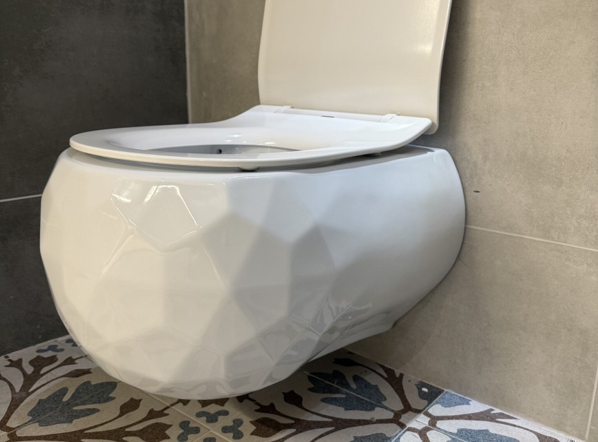 Oppio Diamond White Wandcloset – Glans Wit – Rimfree – Met Bidet-functie