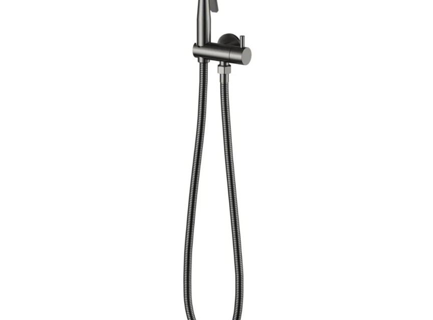 Luxe Knijp/Bidet Handdouche-set – Gunmetal RVS 304