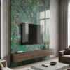 Oppio €69 PER PANEEL - 120x280x0,3 cm - PVC Wandpaneel ONYX Green - Hoogglans