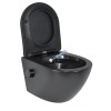 Oppio Aura Randloos Douche-WC Mat Zwart – Inclusief Softclose Bril & Ingebouwde Mengkraan
