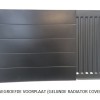 90x80 cm - Radiator Cover Lined (Gegroefde voorplaat) - Zwart (RAL 9005)