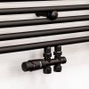 120x50 cm - 673 Watt - Oppio Handdoekradiator - Mat Zwart (Ral 9005)