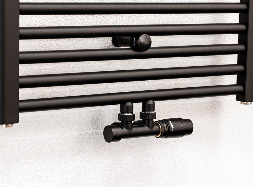 80x40 cm - 378 Watt - Oppio Handdoekradiator - Mat Zwart (Ral 9005)