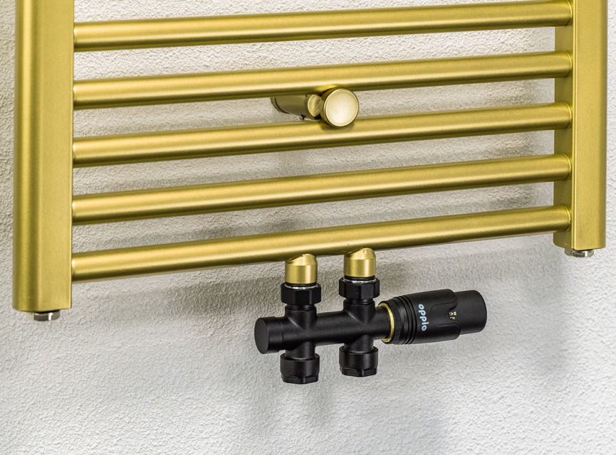 80x60 cm - 547 Watt - Oppio Handdoekradiator - Goud