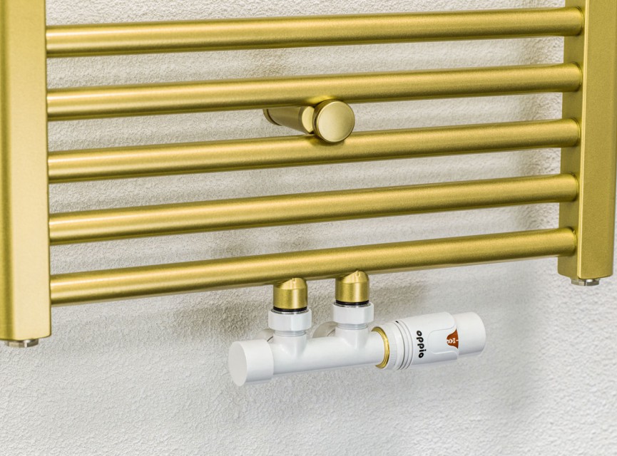 120x40 cm - 553 Watt - Oppio Handdoekradiator - Goud
