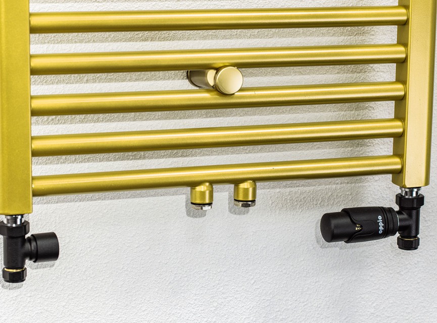 160x50 cm - 673 Watt - Oppio Handdoekradiator - Goud