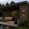 €28 Per Stuk - ROSEWOOD - Zwarte strepen - Gevelbekleding – Composiet | 290 x 22 cm | Gevel | Tuin |