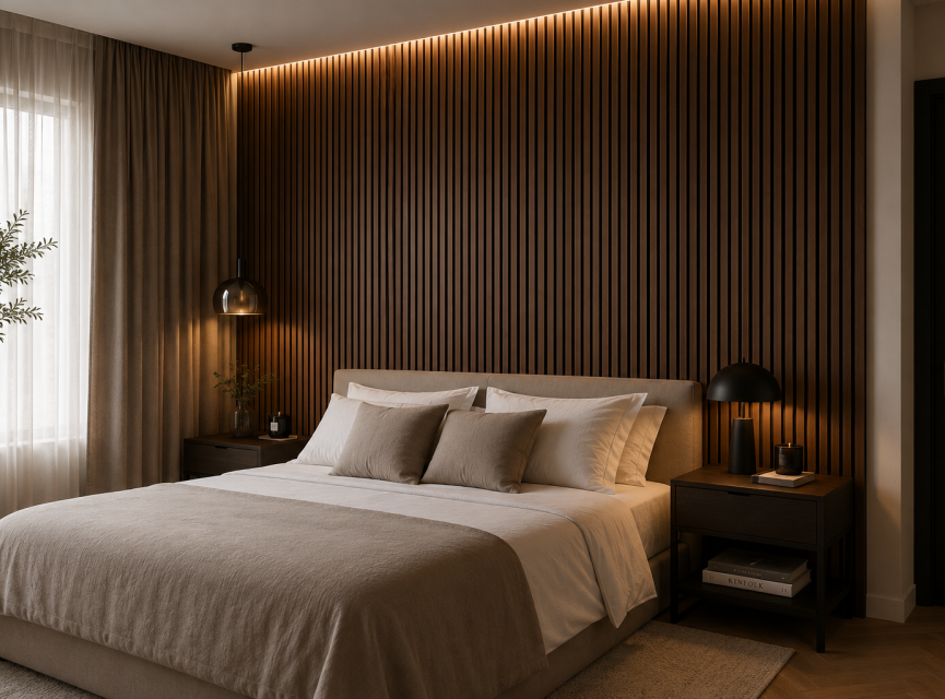Oppio €37 PER PANEEL - 60x260 cm WENGE akoestische wand panelen
