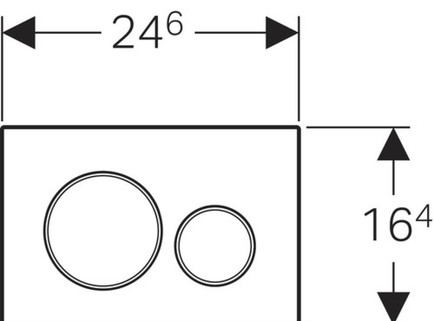 Geberit Bedieningsplaat Sigma20 mat chroom – 115.882.JQ.1