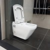 Oppio Square Randloos Douche-WC in Glans Wit – Inclusief Softclose Bril