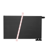 50x120 cm Type 22 - 2239 Watt - Oppio Paneelradiator Compact 6 gegroefde voorzijde - Mat Zwart (Ral 9005)