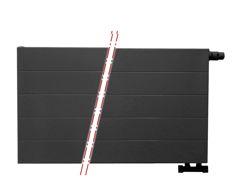 50x120 cm Type 22 - 2239 Watt - Oppio Paneelradiator Compact 6 gegroefde voorzijde - Mat Zwart (Ral 9005)