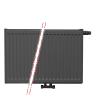 50x100 cm Type 11 - 1009 Watt - ECA Paneelradiator Compact 8 geribbelde voorzijde - Mat Zwart (Ral 9005)