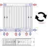 60x200 cm Type 22 - 4378 Watt - ECA Paneelradiator Compact 8 gegroefde voorzijde - Wit (Ral 9016)