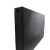 60x100 cm Type 22 - 2189 Watt - ECA Paneelradiator Compact 8 gegroefde voorzijde - Mat Zwart (Ral 9005)