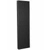 200x70 cm Type 22 - 3952 Watt - ECA Verticale radiator geribbelde voorzijde - Mat Zwart (Ral 9005)