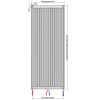200x70 cm Type 22 - 3952 Watt - ECA Verticale radiator geribbelde voorzijde - Wit (Ral 9016)