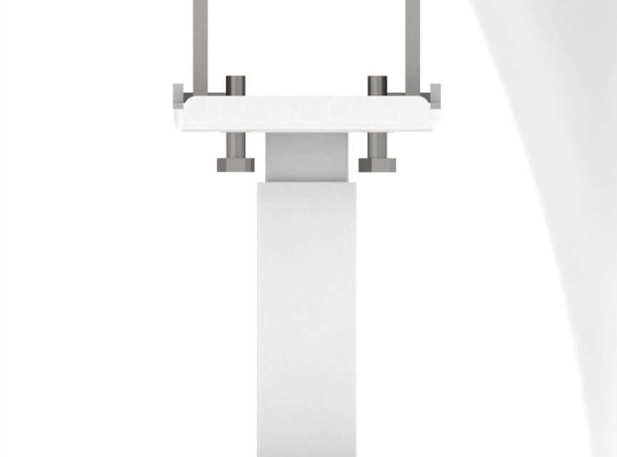 Universele Standconsole set van 2st. voor paneelradiatoren Type 22 en 33 - Vloerconsole (Kleur Wit)