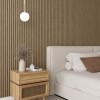 RONDE LATTEN - WALNOOT Eiken akoestische wand panelen lattenwand met Vilt