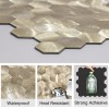 Oppio XL Geborsteld Goud HEXAGON - Zelfklevend Mozaiek 290x288mm