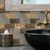 Koper XL Taupe Grijs METRO  - Zelfklevend Mozaiek 30.5x30.5x4mm