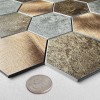 Oppio Koper XL Taupe Grijs HEXAGON - Zelfklevend Mozaiek 29.2x25.4x4mm