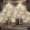 Oppio XL Geborsteld Goud - Grote blokken - Zelfklevend Mozaiek 305x305x4mm