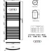 100x50 cm - Oppio Smart WiFi Antraciet elektrische handdoekradiator