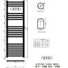 120x40 cm - 553 Watt - Oppio Handdoekradiator - Mat Zwart (Ral 9005)