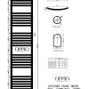 120x40 cm - 553 Watt - Oppio Handdoekradiator - Goud