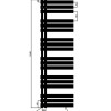 164x40 cm - Oppio Elite ECO Digital elektrische handdoekradiator - Mat Zwart (Ral 9005)