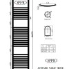 180x60 cm - Oppio Smart WiFi Antraciet elektrische handdoekradiator